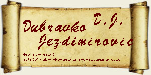 Dubravko Jezdimirović vizit kartica